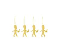 Cooee Design Cooee Décoration de Noël Laiton Lot de 4 Trumpet boy