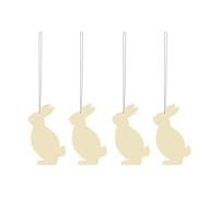 Cooee Design Décoration de Pâques Easter Deco lièvre Lot de 4 Light yellow