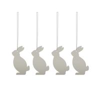 Cooee Design Décoration de Pâques Easter Deco lièvre Lot de 4 White