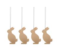 Cooee Design Décoration de Pâques Easter Deco lièvre Lot de 4 White