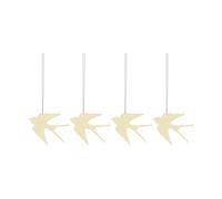 Cooee Design Décoration de Pâques Easter Deco oiseau Lot de 4 Light yellow