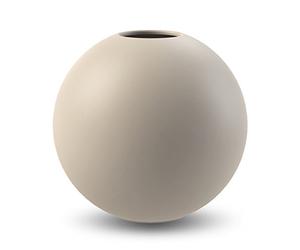 Cooee Design Vase Boule en céramique, Coloris Sable, 20 cm