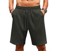 COOFANDY Short Homme Ete Short en Jogging Running Shorts Baggy Casual Bermuda Shorts Taille Elastique Vert Foncé XL