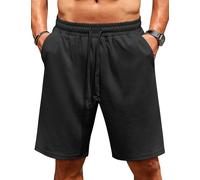COOFANDY Short Homme Pantalons de Sport Taille Elastique Bermuda Jogging Homme Cuissard Running Short Trail Noir XL