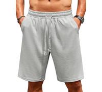 COOFANDY Short Sport Homme Short Running Baggy Shorts D'Été Décontractés Shorts de Course Gris Clair XXL