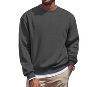 COOFANDY Sweat-Shirt Homme À Col Rond en Polaire Pull Décontracté
