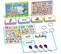 Coogam Cherchez et trouvez des cartes d'activités pour enfants de 3 à 4 à 5 ans - Signe Montessori - Forme de couleur pour panier de Pâques - Apprentissage pédagogique - Jouet de voyage - Cadeau