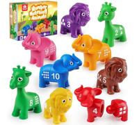 Coogam Ensemble de jouets assortis de chiffres, 10 pièces double face pour comptage des nombres, jouets éducatifs Montessori préscolaire pour 3, 4, 5 ans