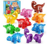 Coogam Gughan Jeu de Correspondance de numéros 10PCS, 123 Compter Jouets de Dinosaure, Puzzle pré-Montessori compétences motrices Fines Jouets d'apprentissage mathématiques pour 2 3 4 Ans