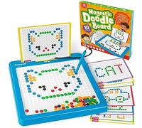 Coogam Tableau de peinture magnétique - Grande plaque de graffiti magnétique avec stylo et perles à pois - Jouet d'intérêt Montessori pour les tout-petits âgés de 3 à 4 à 5 à 6 ans