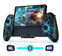 Coogamefly Contrôleur Switch pour Nintendo Switch sans fil, contrôleur Bluetooth avec gyro 6 axes et RVB réglable, programmable/turbo, contrôleur de commutateur monobloc avec grande poignée