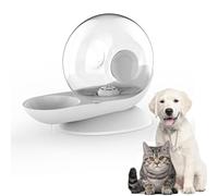 Coogime Fontaine à eau pour chats et chiens, 2,8L Fontaine à eau automatique pour animaux de compagnie avec filtre, abreuvoir, mangeoire automatique, grand volume (Gris, L)
