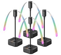 Coohea Lot de 4 éventails anti-mouches pour tables - Batterie rechargeable qui dure jusqu'à 20 heures de fonctionnement - Ventilateur anti-mouches avec affichage LED et lames sûres - Ventilateurs