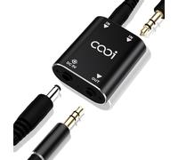 Cooidea 2 Channel Stereo Audio Mixer - Coquille en Métal, Interface AUX 2 Entrées 1 sortie Mini Mélangeur Stéréo Comprenant Deux Câbles Audio - Pour PC, Telephone, Casques