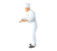 Cook Chef Figurines Scène de construction Figurines peintes à l'échelle 1:64 Chef Blanc 3 Chef Pâtissier