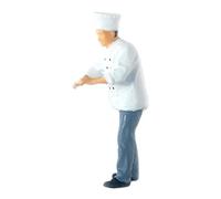 Cook Chef Figurines Scène de construction Figurines peintes à l'échelle 1:64 Chef Gris 3 Chef Pâtissier