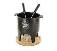 Cook Concept - Service à fondue KC2488 - Duo à la bougie 2 personnes - Noir et Beige