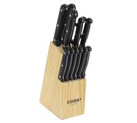 COOK CONCEPT Bloc de 11 Couteaux de Cuisine avec Ciseaux Élégant Noir