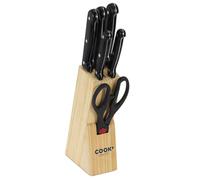 COOK CONCEPT Bloc de 5 Couteaux et Ciseaux de Cuisine Design Élégant Noir