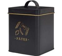 COOK CONCEPT, BT6821, Boîte en métal élégante pour pâtes, design noir et doré, hermétique pour conservation optimale, facile à nettoyer, capacité généreuse, taille : 1,5 L, couleur : noir et or