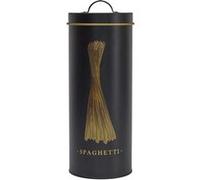 Boîte en métal - COOK CONCEPT - Spaghetti - Noir et doré - Élégance - 11,2x31,5x11,2 cm