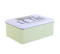 COOK CONCEPT - BT6708 Boîte de Conservation Métallique pour Thé - Design Coloré et Pratique - Conçu pour Arômes - Dimensions 20.50 x 14.70 x 8.50 cm - Couleur Blanc-Vert