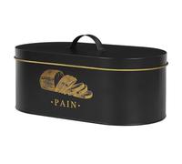 Boîte à Pain - Cook Concept - Métal - Noir Et Doré - H12 X L33 X P18 Cm