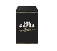 COOK CONCEPT - BT6823 Boîte Métal Café Bistrot Élégante - Rangement Pratique pour Aliments - Taille 10,8x18,4x10,8 cm - Couleurs Noir, Vert, Beige