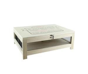 COOK CONCEPT Cave à Fromage avec Plateau Bois et INOX Beige et Noir