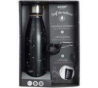 Cook Concept Bouteille isotherme réutilisable KA4970 50 cl acier inoxydable 6h chaud 18h froid Noir