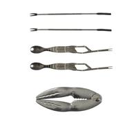 COOK CONCEPT Coffret de 5 Ustensiles pour Crustacés Ergonomiques Gris