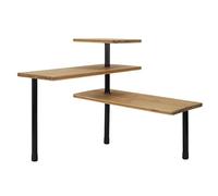 COOK CONCEPT Étagère d'angle KB5843 modulable bambou 3 niveaux sans perçage – 43x43x38 cm Marron