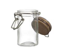 COOK CONCEPT - KA0365 Verrine avec Couvercle en Acacia - Design Élégant et Moderne - Idéale Amuse-bouches et Desserts - Facile à Nettoyer - 70 ML - Transparent