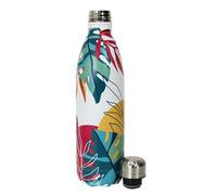 COOK CONCEPT - KA0374 Bouteille Isotherme 50 Cl en INOX - Design Élégant en Simili Peau - Conçu pour Bureau et Sorties - Maintient Température - Couleur Marron