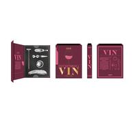 Cook Concept - KA0689 - Coffret Cadeau Vin Élégant avec Tire-Bouchon Sommelier - Bec Verseur - Bouchon Stoppeur - Thermomètre et Collier Anti-Goutte - Accessoires en Acier Inoxydable - Noir - Unique