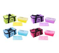 Cook Concept KA10991 Glacière souple Lunch bag isotherme avec Lunch box et Pain de glace Little market Bleu ou Rose ou Vert ou