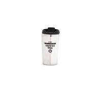 COOK CONCEPT - KA1175 Mug à Double Paroi Hermétique - pour Travail et Transports - 350 ML - Maintien de la Température - 8,30 x 8,30 x 16,10 cm - Noir/Rouge