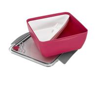 COOK CONCEPT - KA1207 Boîte à Repas Compartiment Amovible avec Valve - Fermeture à Glissière, 2.6 L, Repas Chauds et Froids, 19,5 x 18,5 x 9 cm, Couleur Aléatoire