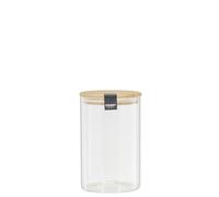 COOK CONCEPT - KA4370 Bocal en Verre et Bambou 1 L - Conservation des Aliments - Conçu pour Réduire Les Déchets Plastiques - Dimensions 16 x 10 x 10 cm - Couleur Transparent/Bambou