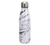 COOK CONCEPT - KA4642 Bouteille Isotherme Marbrée Réutilisable 50 cl - Conservation 6h Chaud, 18h Froid - Inox - Dimensions 6.5 x 25.5 x 6.5 cm - Blanc, Gris