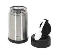 COOK CONCEPT - KA4802 Bol à Soupe Isotherme avec Couvert en Inox 50cl, Contenant Pratique pour Repas à Emporter, Accessoire Résistant, Capacité 50cl, Inox Brossé-Noir