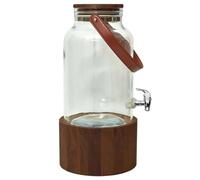 The Home Deco Factory - Fontaine à boisson 6 litres avec support en bois et anse marron G