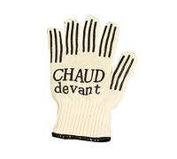 COOK CONCEPT - KB5458 - Gant Barbecue Four Anti-Chaleur Cuisine Resistant Coton Silicone Mot Fun Drole - Coloris aléatoire Rouge/Noir 26,7 x 16,5 x 1,8 cm