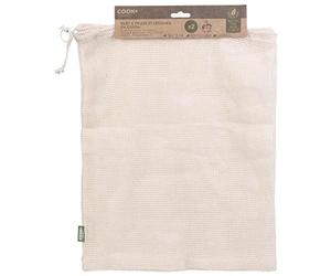 COOK CONCEPT - KB6040 - Sac à Vrac Réutilisable Mailles Coton x2