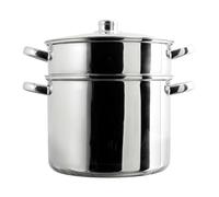 COOK CONCEPT - KC0004 Faitout Métal avec Couvercle Verre - Capacité 7L - Compatible Tous Feux et Four - Pour Soupes et Ragoûts - Facile d'Utilisation - Argent