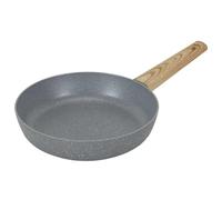 COOK CONCEPT - KC25311, Poêle en Aluminium forgé avec Manche Effet Bois, Conçue pour saisir et Cuire, Design élégant et Pratique, Dimensions 20 cm, Couleur Gris et Marron