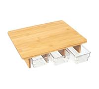 COOK CONCEPT - KD3290 Planche À Découper Avec 3 Compartiments Pour Cuisine - Ustensile Pour Découpe et Rangement - Dimensions 30 x 25 x 7 cm - Multicolore