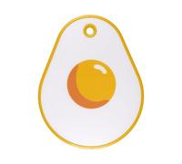 COOK CONCEPT - Kd5862 - Planche à Découper en Forme d'Œuf - Idéale pour La Cuisine - en Plastique Polypropylène - Pratique et Originale - 38 cm - Vert Jaune