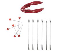 COOK CONCEPT Kit à Crustacés et Fruits de Mer en Bois Dégustation Marron | Bois, kit à crustacés et fruits de mer, ustensiles de dégustation, repas festifs, service de table, marron
