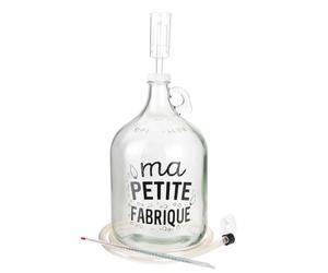 COOK CONCEPT Kit de Fabrication de Bière Maison Bonbonne en Verre | Verre, kit de fabrication de bière, bonbonne, bouchon percé, thermomètre, recette incluse, brassage maison, complet